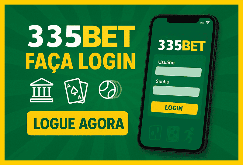 Imagem destacando login seguro na 335BET para novos usuários